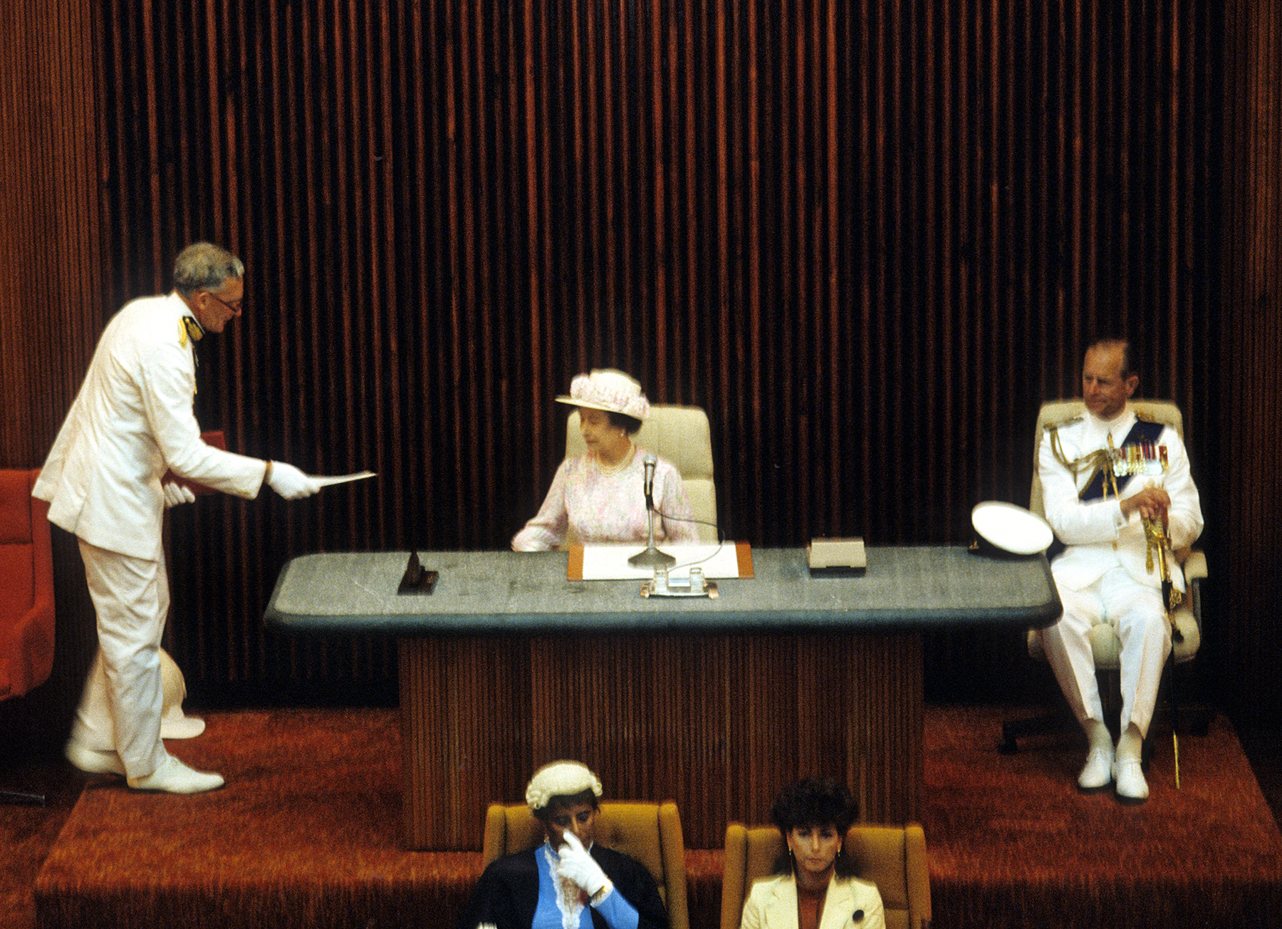 The Queen delivered a speech from the throne